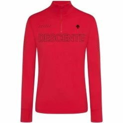 Descente Men's 1/4 Zip T-Neck Shirt